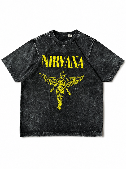 Nirvana Acid Washed  t shirt